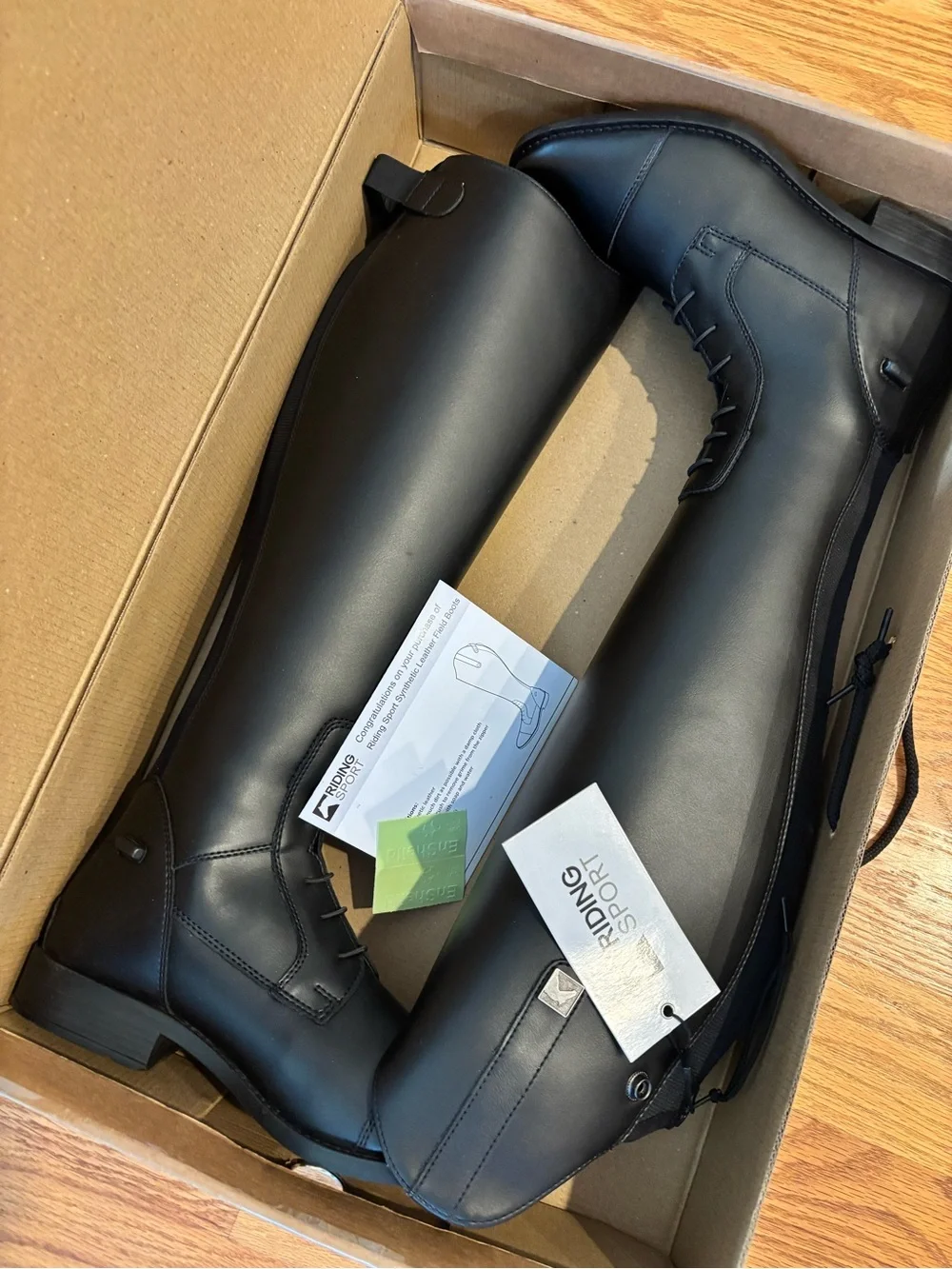 Riding Sport Tall Black Over-the-Knee Riding Boots with Side Zip